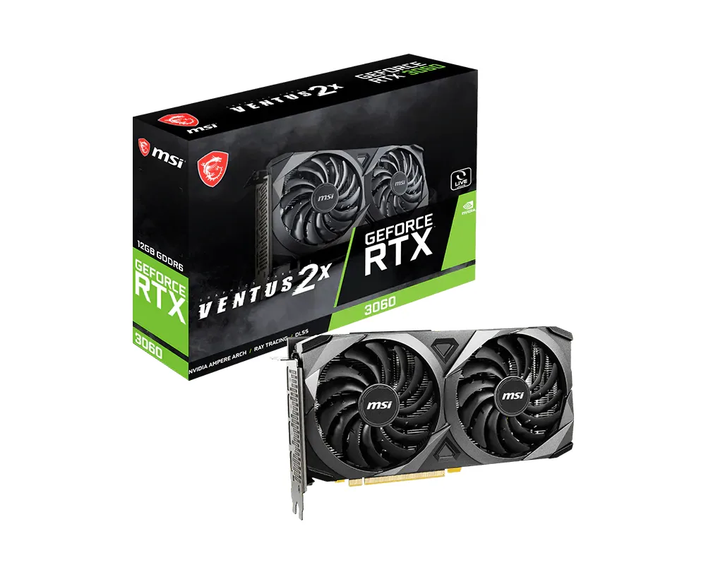 Card màn hình MSI RTX 3060 Ventus 2X 12GB (cũ)